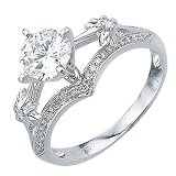 14K White Gold Diamond Engagement Ring Semimount