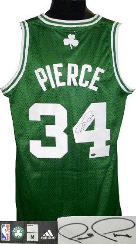 Paul Pierce Autographed Uniform - Green Adidas Swingman - Autographed NBA Jerseys