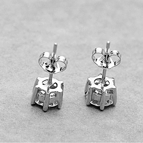 Fashion On Sale Clear Ladies Crystal Earring Zircon Silver Classcial Button Stud Earring For Women