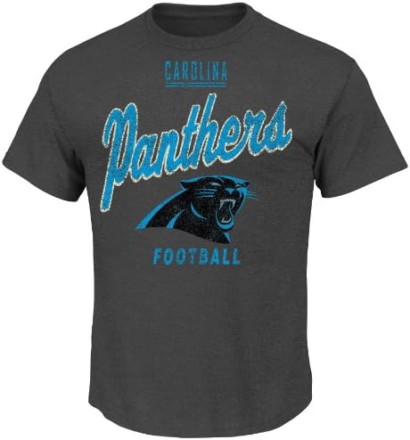 NFL Carolina Panthers Men's Inside Line III Crew Top, Charcoal, Large