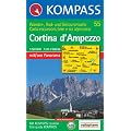 Cortina d' Ampezzo: Wander-, Rad- und Skitourenkarte mit Panorama. Carta escursioni, bike e sci alpinismo. GPS-genau. 1:50.000