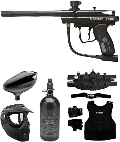 Kingman Spyder Victor Starter Protective HPA Paintball Gun Package - Black
