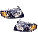 2004-2006 Nissan Sentra Headlights  w Amber (Black) by Matrix