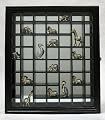 Wood 59 Thimble Case Wall Mounted Mirror Back Glass Front