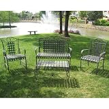 Scroll Wrought Iron Settee Group