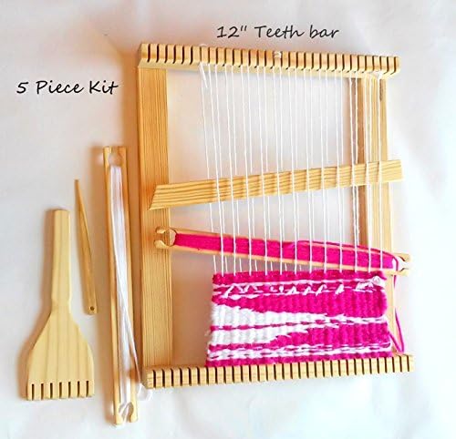 Weaving Loom12x15 Inches with Tapestry Beater,shuttles and Shed Stick. Free Needle Included