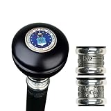 Royal Canes Air Force Pewter Collar Cane with Large Handle