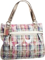 Hot Sale Coach Limited Edition Madras Glam Shopper Bag Purse Tote 19611 Multi