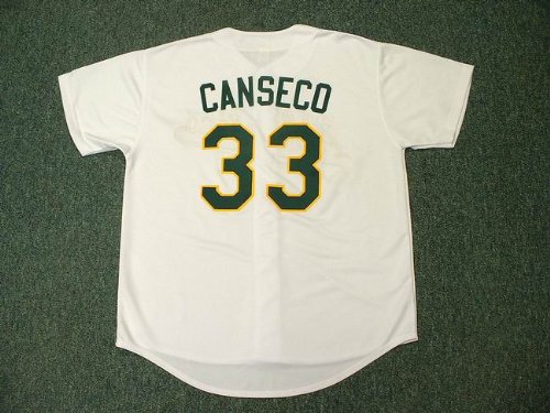JOSE CANSECO Oakland Athletics 1989 Majestic Home Throwback Baseball Jersey, XL