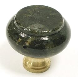 Top Knobs-Chateau Collection M120 Green Ubatuba Granite with Brass Base
