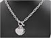 Sterling Silver Necklace - Heart with Clear CZ and 16in-18in Chain - 22mm Pendant Height