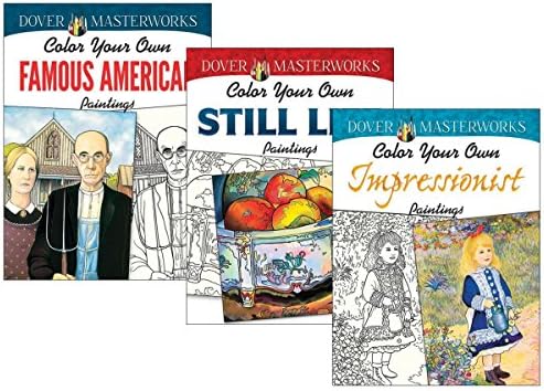 Coloring Book Masterwork Paintings, Set of 3 (set of 3)