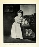 1932 Print Titian Portrait Clarissa Strozzi Child Girl Dress Costume Dog Pet - Original Halftone Print