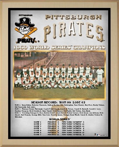 Pittsburgh Pirates Large Healy Plaque - 1960 World Series Champs
