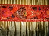 Review exoticindiacollection.com  / Burnt Orange Spectacular Zardozi Vintage Indian Tapestry Wall Hanging Table Runner