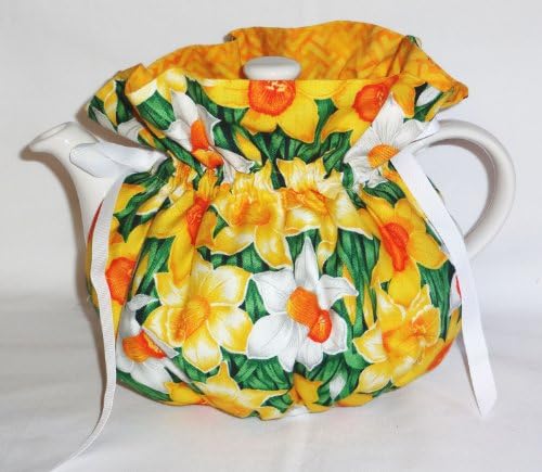 Spring Time Daffies Tea Pot Cozy - Fits 6 Cup Teapot - Reversible - Tea Pot Not Included