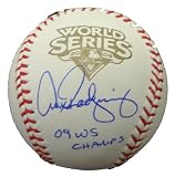 Alex Rodriguez Autographed Official 2009 World Sereis Baseball W/PROOF, Picture of Alex Signing For Us, New York Yankees, 2009 World Series Champions, Seattle Mariners, Texas Rangers