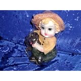 COUNTRYGIRLandLITTLERANCHFARMDOGCANINEPETLOVER'SBESTDOGGIEDECORACCENTFIGURINE/Series6