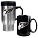 Washington Capitals NHL Stainless Steel Travel Mug & Black Ceramic Mug Set - Primary Logo by Great American Products