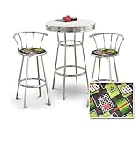 Chrome Bar Table & 2 Chrome 29