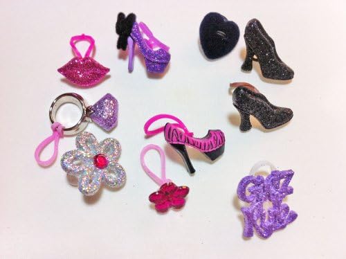 Girly Girl Girls Rule Glam Rainbow Charms for the Rainbow Loom Rubber Band Bracelets