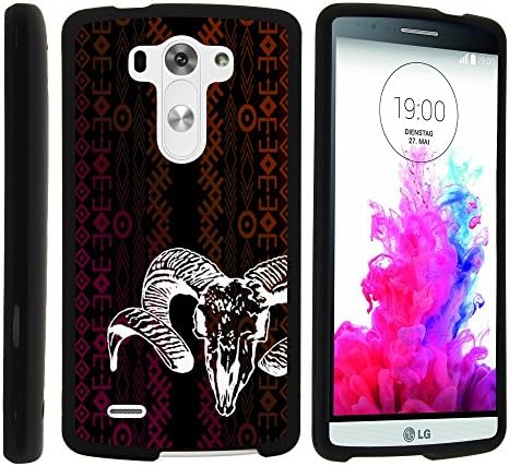 LG G3 Case, Slim Fit Snap On Cover with Unique, Customized Design for LG G3 (D850, D851, D855, VS985, LS990, US990) by MINITURTLE - Tribal Ram Skull