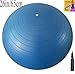 Fitness Ball with Air Pump, Blue, 65cm/26in Diameter, Instruction Chart Included, Exercise Gym Swiss Stability Ball