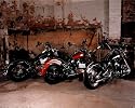 3 Old Harley Davidson Motorcycle Art Print POSTER - 20" x 16"