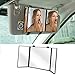 Huicocy Car Visor Mirror, Makeup Travel Vanity Mirror Car Cosmetic Mirror Clip On Sun Visor Auto Supplies 310mm 12â€ Universal for Car Truck SUV Rear View Mirror (12in5.5in, Black)