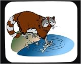 Decorated Mouse Pad with hunting, fish, food, fishing, animal, catching