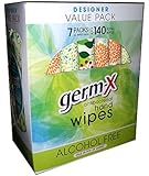 Germ-X Antibacterial Hand Wipes Designer Pack - 7 packs - 140 Total Wipes
