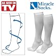 Miracle Socks - As Seen On TV - Anti-Fatigue Compression Stocking - White