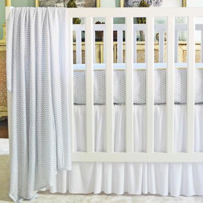 Oliver B Grey 3-piece Vintage Bicycle Crib Bedding Set, White