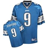 Matthew Stafford Blue Reebok NFL Premier Detroit Lions Jersey - Large
