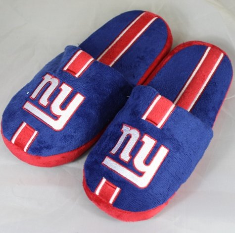 New York Giants NFL Team Stripe Slide Slippers