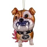 Hänger Bulldog mit pinkem Rock