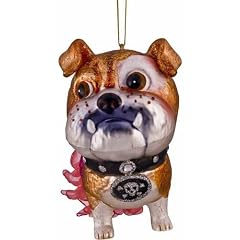 H�nger Bulldog mit pinkem Rock