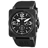 Bell & Ross Men's BR-01-94-CARBON Aviation Black Chronograph Dial Watch Watch
