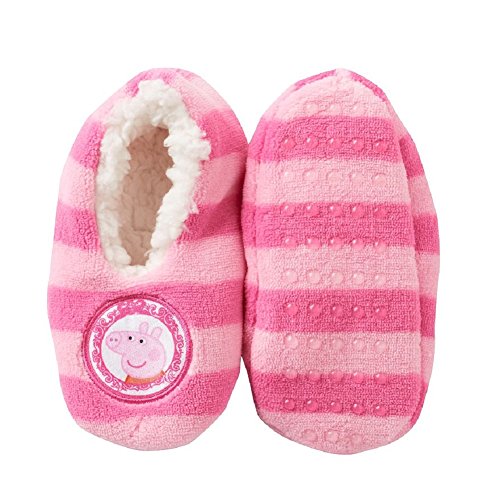 Peppa Pig Little Girl Slipper Sock Faux Fur Ages 2-4 Shoe 4-7