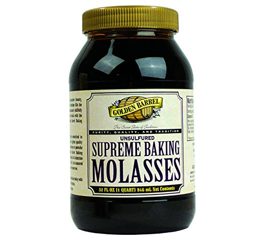 Golden Barrel Unsulfured Supreme Baking Molasses, 32 Oz. Bottle (Pack of 2)