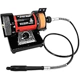 New Mini Bench Grinder w/ Rotary Die Flex Shaft Buffer Sharpener Polisher Polish