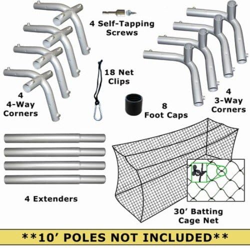 #24 Batting Cage Net and Frame Corners (30x12x10)