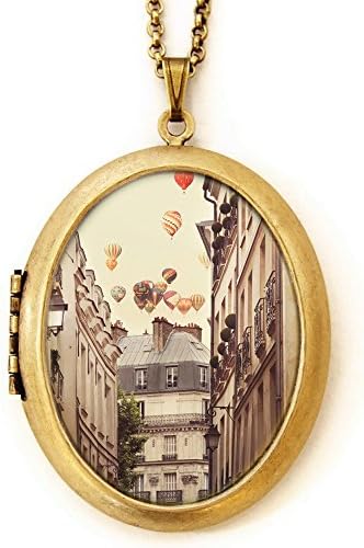 Dearest Mine Women's Brass Plated Deluxe Photo Locket Necklace 28 Inches