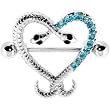 Aqua Gem Heart Snake Embrace Nipple Shield