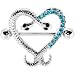 Aqua Gem Heart Snake Embrace Nipple Shield
