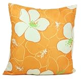 Orange Hawaiian Flower Pillow Sham