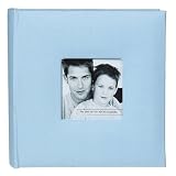Fashion Fabric 200-Pocket Album - Sky Blue