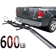 600 lb Heavy Duty Motorcycle Sport Bike Hitch Carrier Hauler Rack Trailer with Loading Ramp