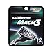 Gillette Mach3 Men's Razor Blade Refills 12 Count