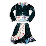 Flowers by Zoe - Girls Skirt Set, Teal